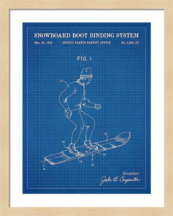 Snowboard Boot Binding System Burton Blueprint Patent Us5356170a