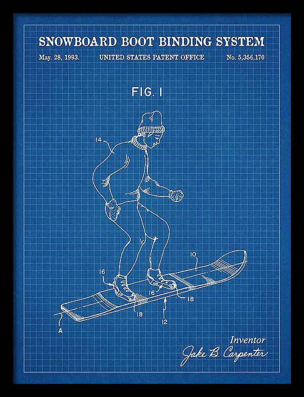 Snowboard Boot Binding System Burton Blueprint Patent Us5356170a