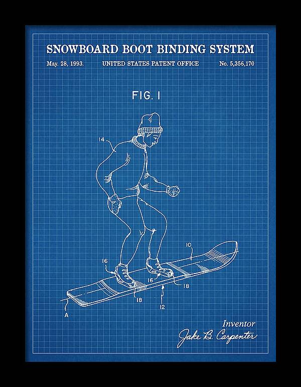 Snowboard Boot Binding System Burton Blueprint Patent Us5356170a