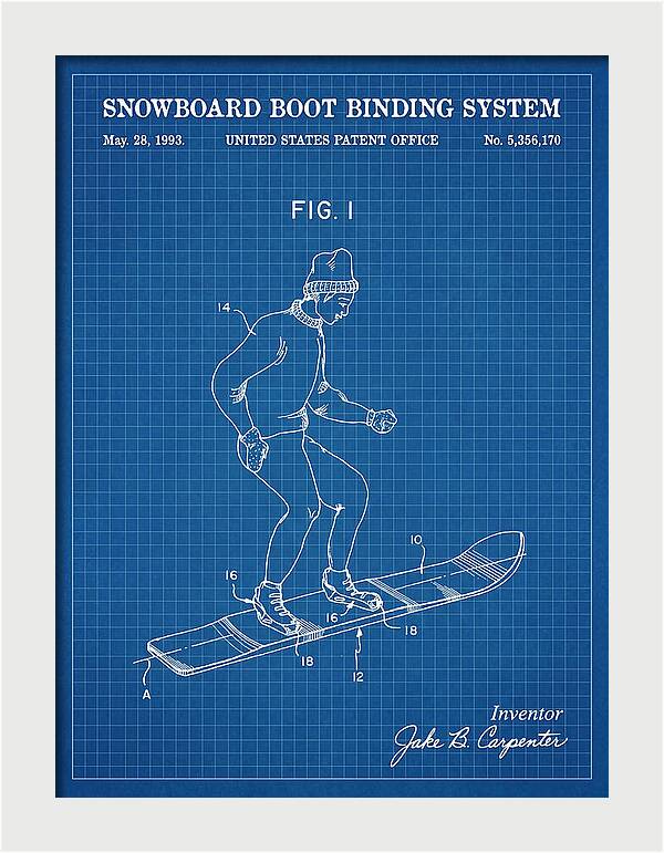 Snowboard Boot Binding System Burton Blueprint Patent Us5356170a
