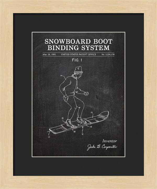 Snowboard Boot Binding System Burton Chalkboard Patent Us5356170a