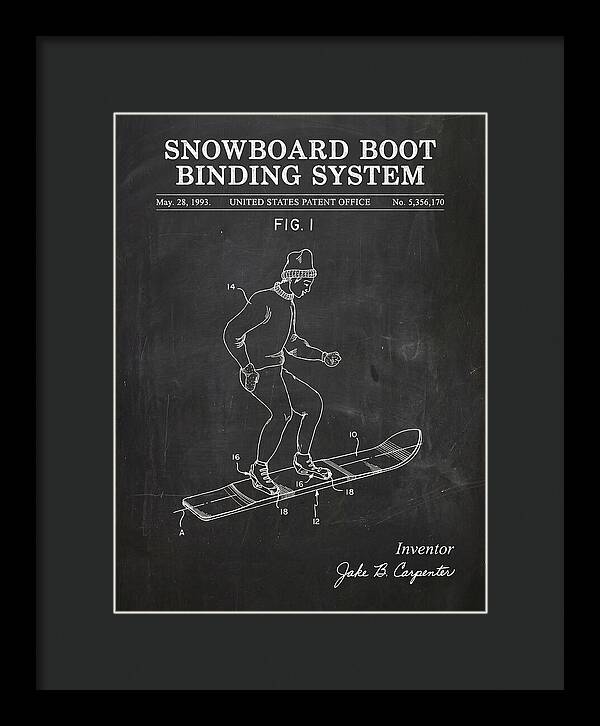 Snowboard Boot Binding System Burton Chalkboard Patent Us5356170a