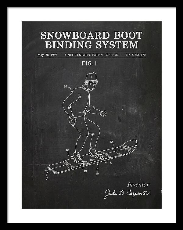 Snowboard Boot Binding System Burton Chalkboard Patent Us5356170a