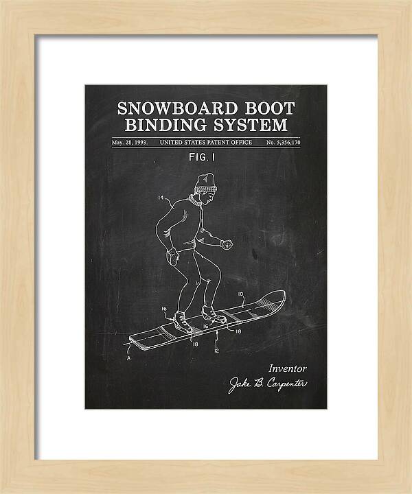 Snowboard Boot Binding System Burton Chalkboard Patent Us5356170a