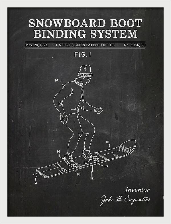 Snowboard Boot Binding System Burton Chalkboard Patent Us5356170a