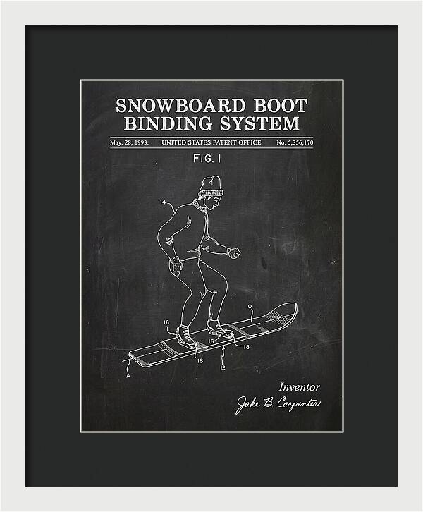 Snowboard Boot Binding System Burton Chalkboard Patent Us5356170a
