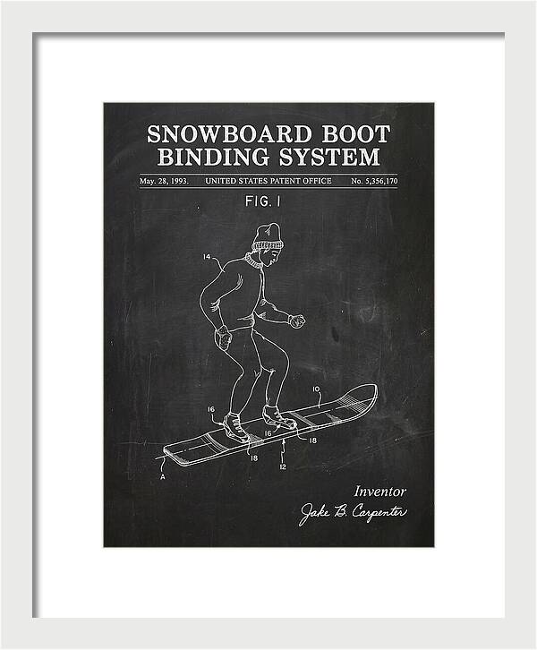 Snowboard Boot Binding System Burton Chalkboard Patent Us5356170a