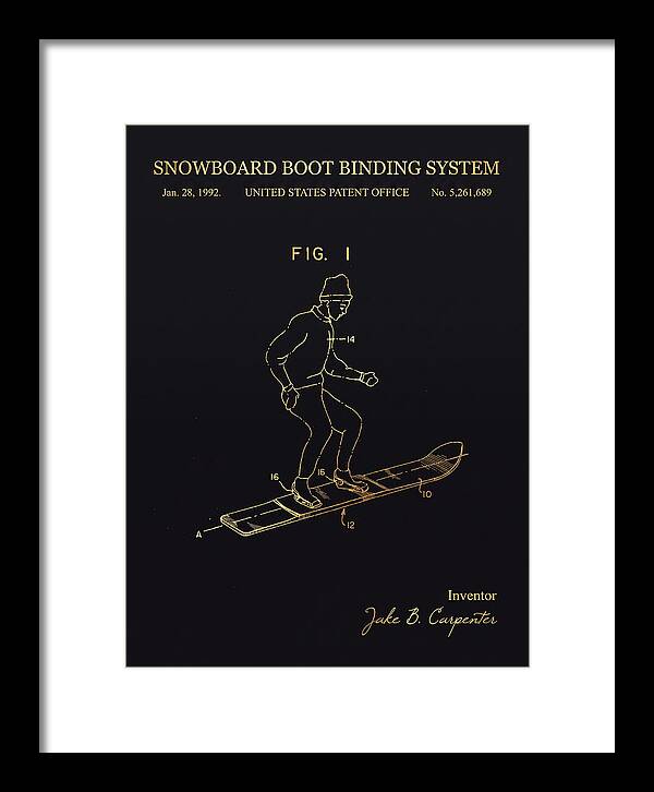 Snowboard Boot Binding System Burton Gold Patent Us5261689a