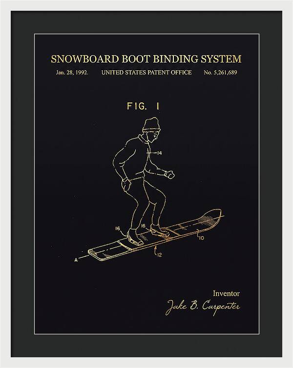 Snowboard Boot Binding System Burton Gold Patent Us5261689a