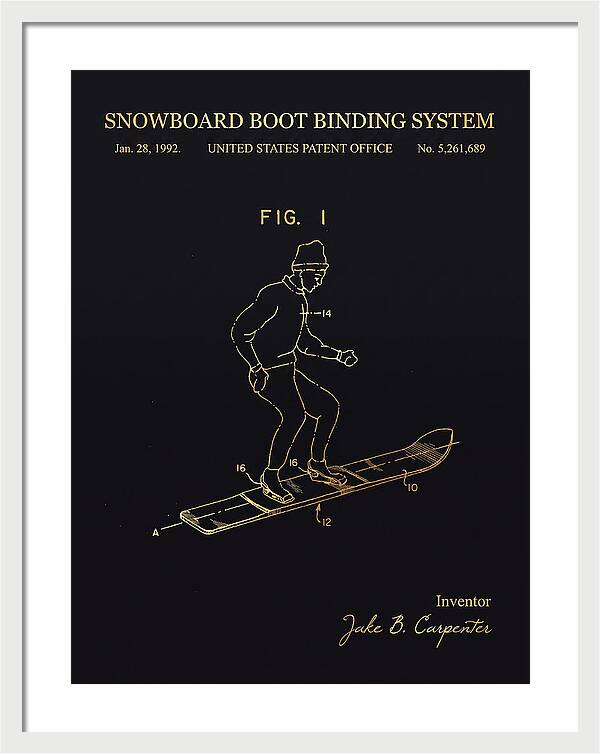 Snowboard Boot Binding System Burton Gold Patent Us5261689a