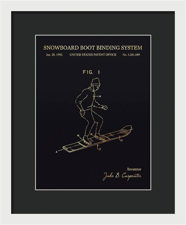Snowboard Boot Binding System Burton Gold Patent Us5261689a