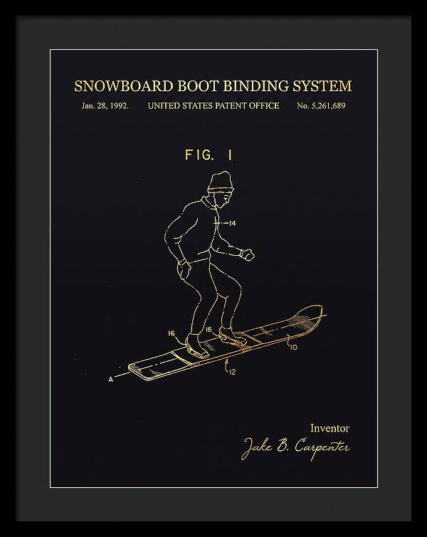 Snowboard Boot Binding System Burton Gold Patent Us5261689a