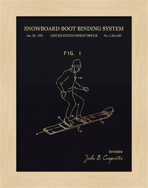 Snowboard Boot Binding System Burton Gold Patent Us5261689a