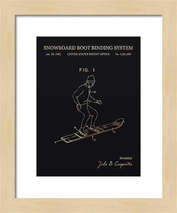 Snowboard Boot Binding System Burton Gold Patent Us5261689a