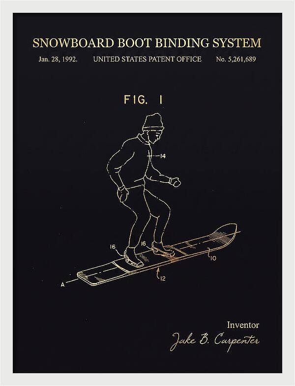 Snowboard Boot Binding System Burton Gold Patent Us5261689a