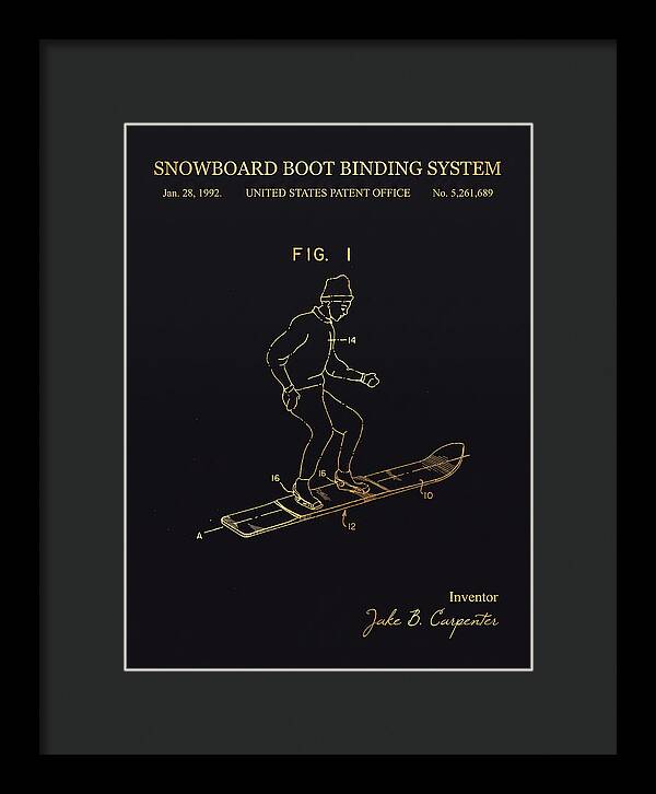 Snowboard Boot Binding System Burton Gold Patent Us5261689a