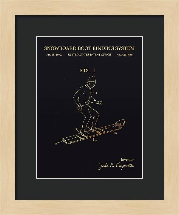 Snowboard Boot Binding System Burton Gold Patent Us5261689a