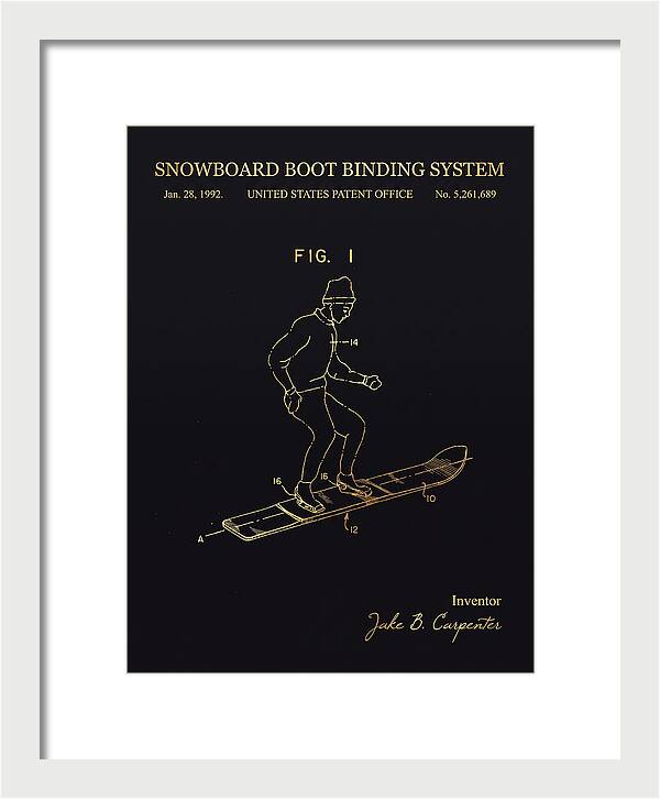 Snowboard Boot Binding System Burton Gold Patent Us5261689a