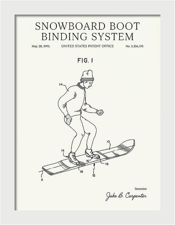 Snowboard Boot Binding System Burton Minimalist Patent Us5356170a