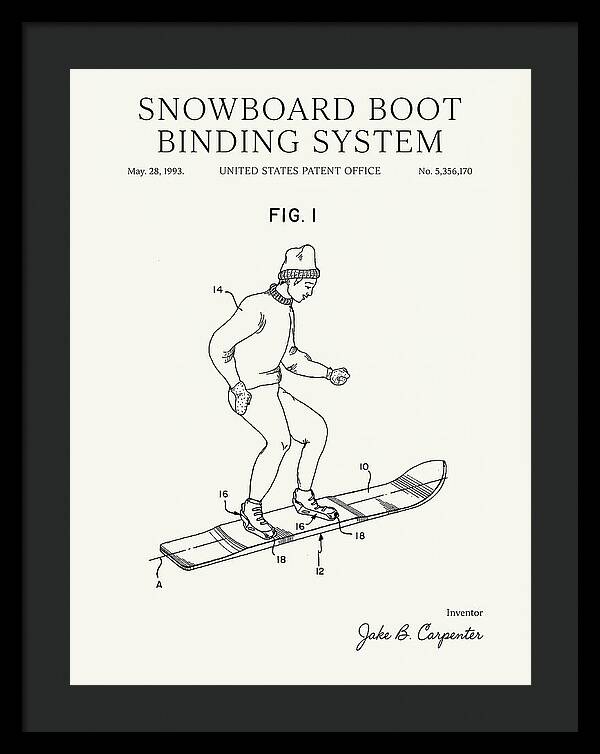 Snowboard Boot Binding System Burton Minimalist Patent Us5356170a