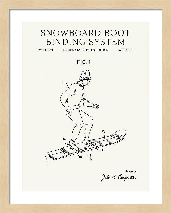 Snowboard Boot Binding System Burton Minimalist Patent Us5356170a