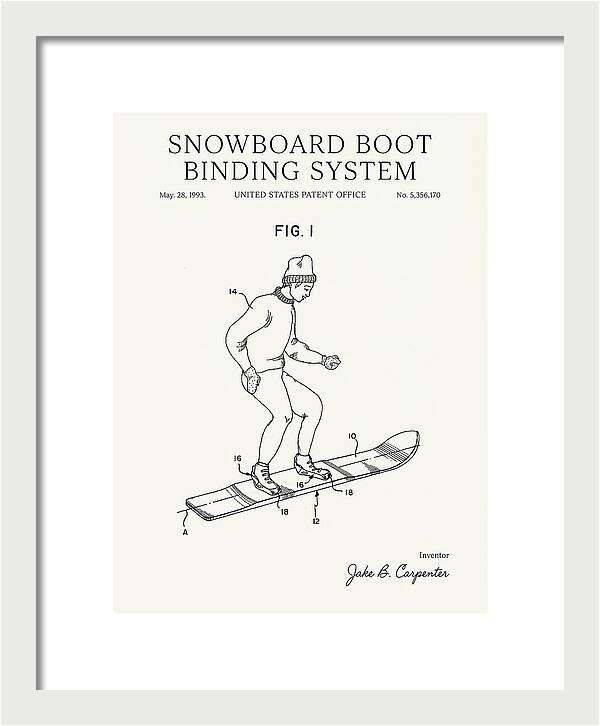 Snowboard Boot Binding System Burton Minimalist Patent Us5356170a