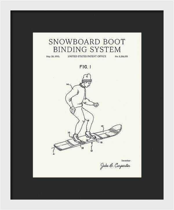 Snowboard Boot Binding System Burton Minimalist Patent Us5356170a
