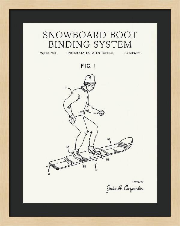 Snowboard Boot Binding System Burton Minimalist Patent Us5356170a