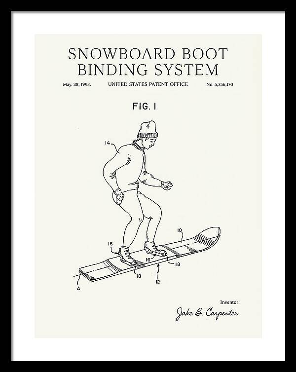 Snowboard Boot Binding System Burton Minimalist Patent Us5356170a