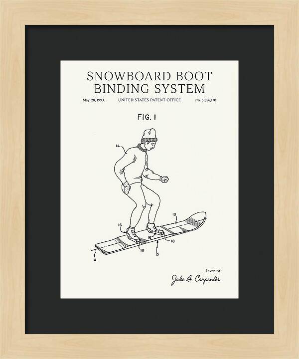 Snowboard Boot Binding System Burton Minimalist Patent Us5356170a