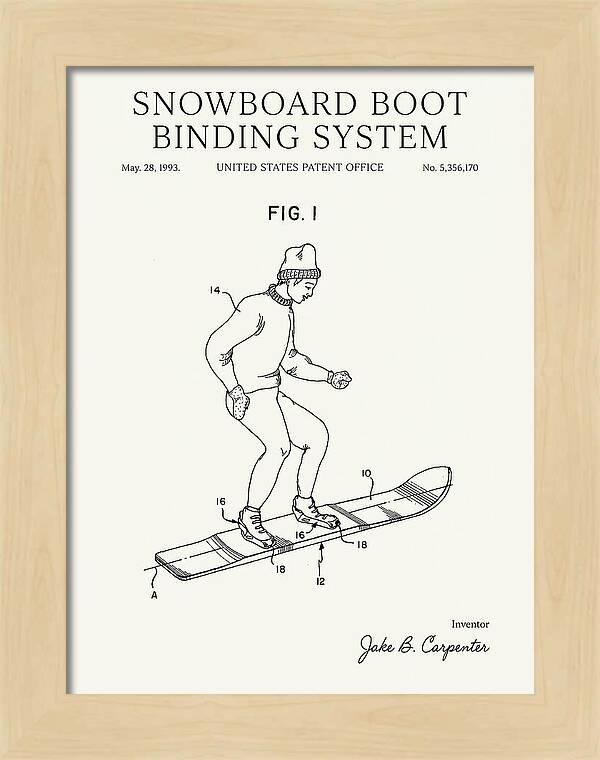 Snowboard Boot Binding System Burton Minimalist Patent Us5356170a