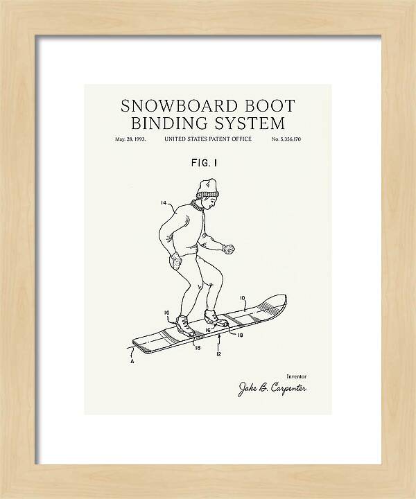 Snowboard Boot Binding System Burton Minimalist Patent Us5356170a