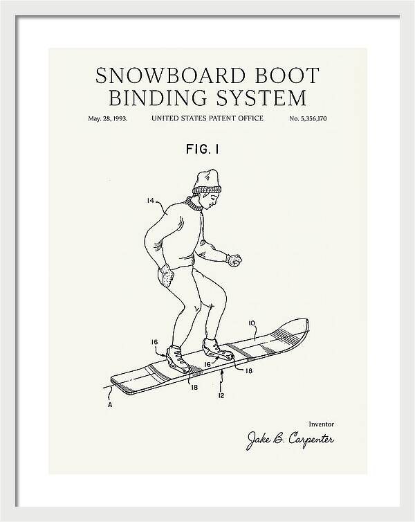 Snowboard Boot Binding System Burton Minimalist Patent Us5356170a