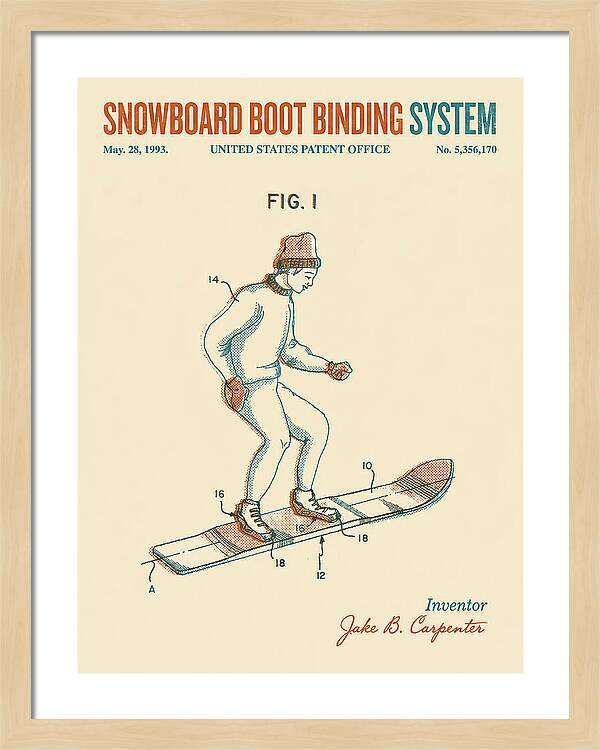 Snowboard Boot Binding System Burton Retro Patent Us5356170a