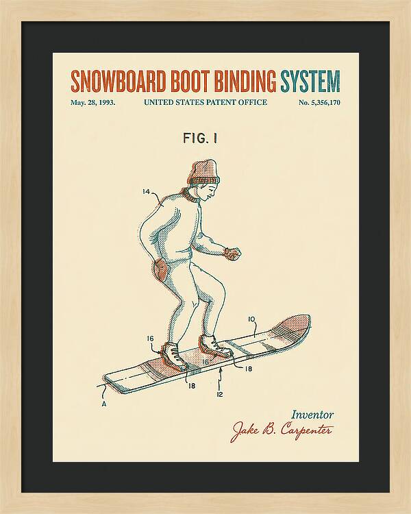 Snowboard Boot Binding System Burton Retro Patent Us5356170a