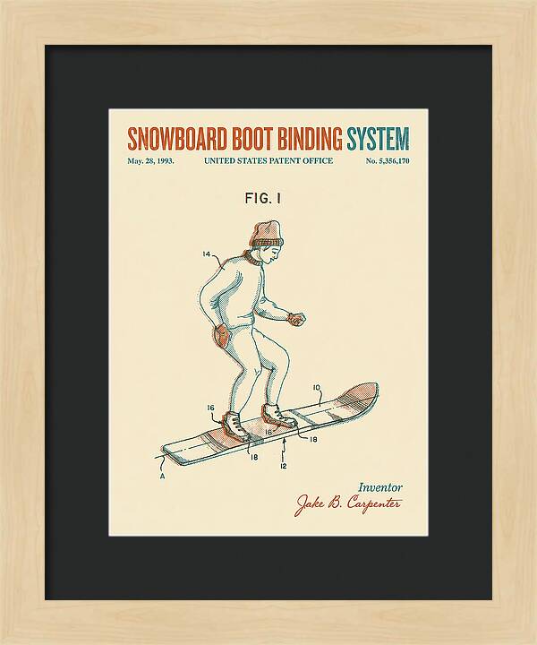 Snowboard Boot Binding System Burton Retro Patent Us5356170a