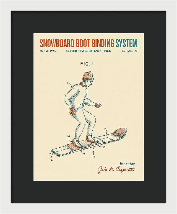 Snowboard Boot Binding System Burton Retro Patent Us5356170a