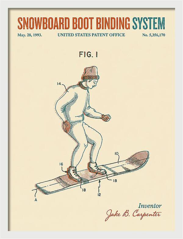 Snowboard Boot Binding System Burton Retro Patent Us5356170a