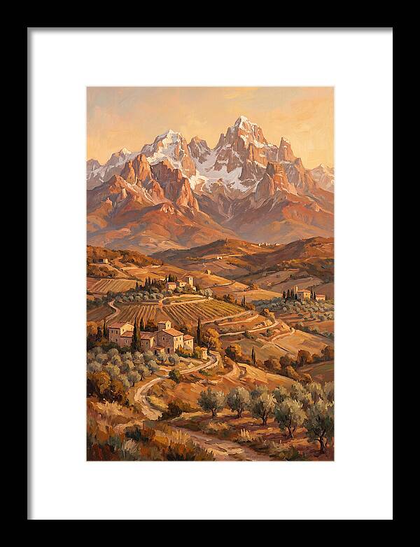 Snowcapped Mountains Overlooking Valleys