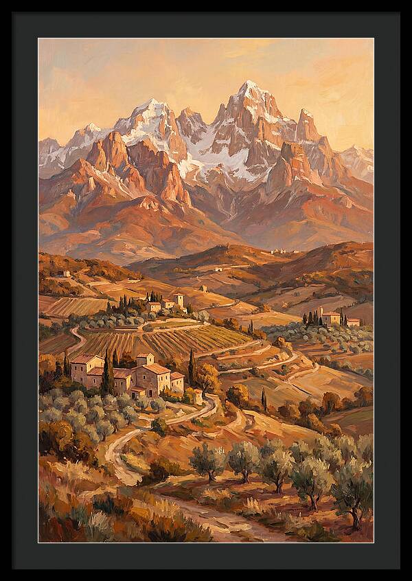 Snowcapped Mountains Overlooking Valleys
