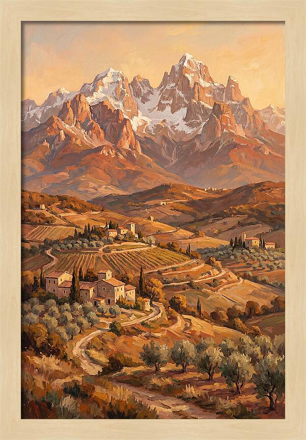 Snowcapped Mountains Overlooking Valleys