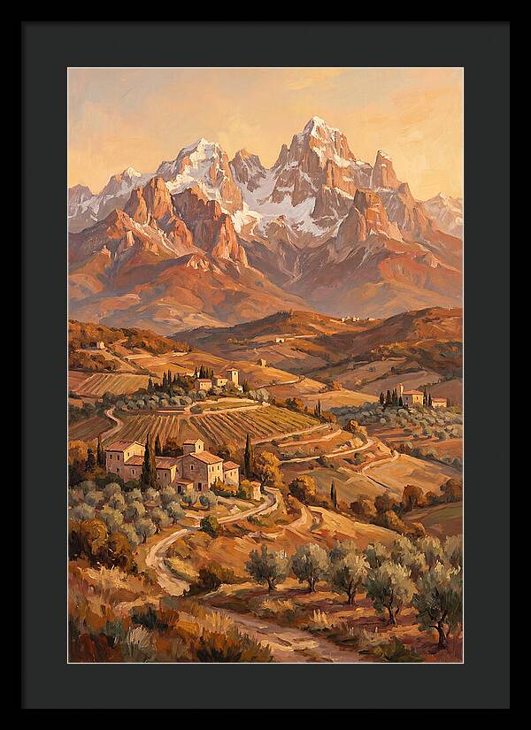 Snowcapped Mountains Overlooking Valleys