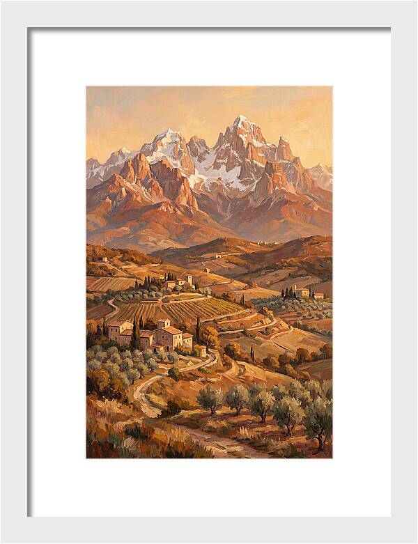 Snowcapped Mountains Overlooking Valleys