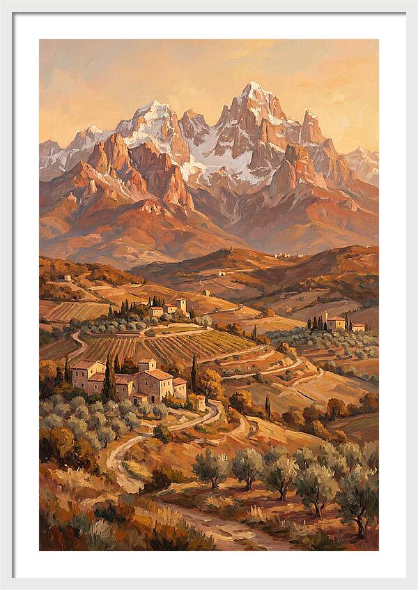 Snowcapped Mountains Overlooking Valleys