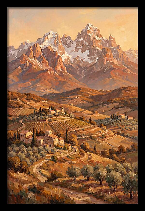 Snowcapped Mountains Overlooking Valleys