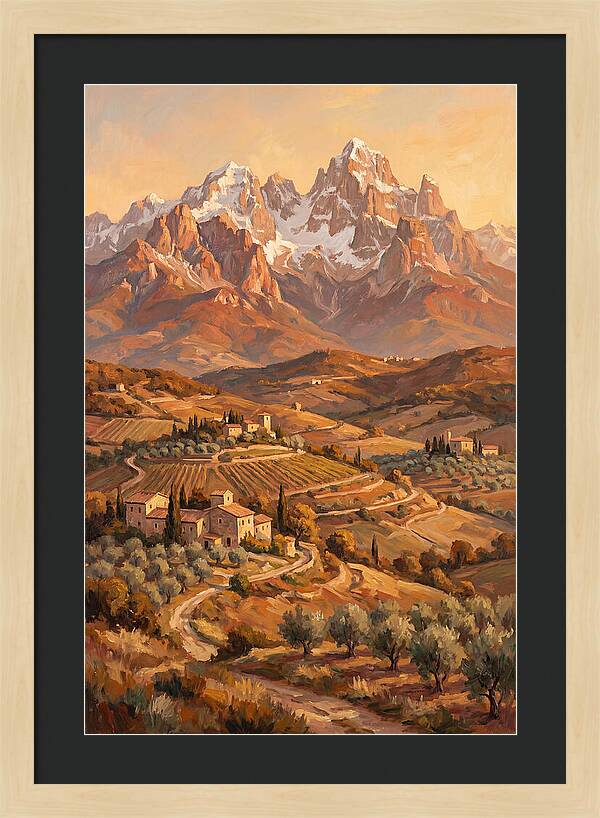 Snowcapped Mountains Overlooking Valleys
