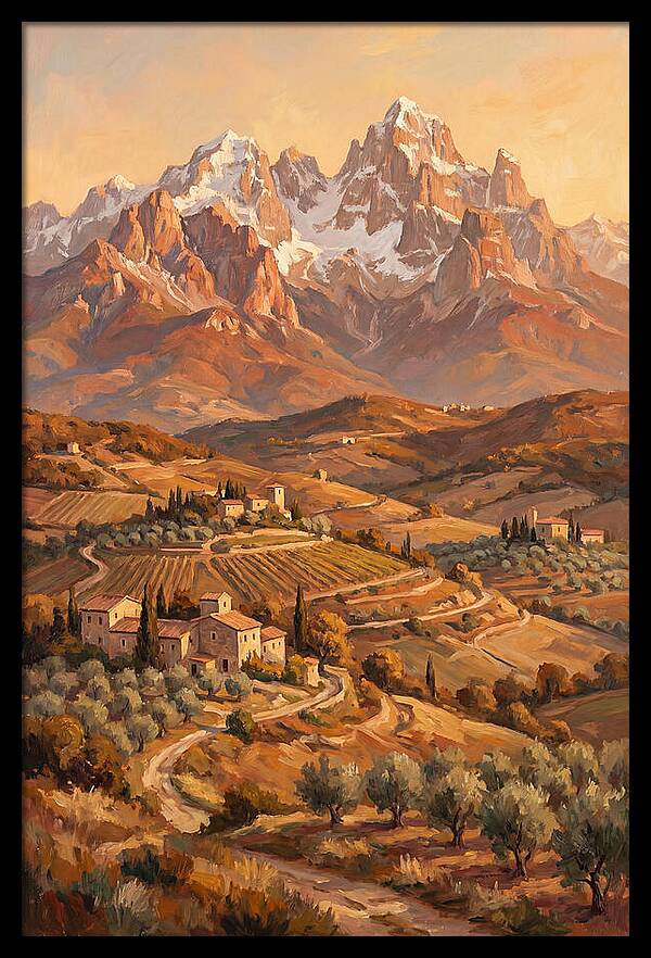 Snowcapped Mountains Overlooking Valleys