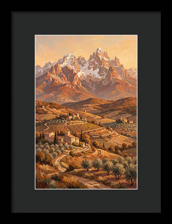 Snowcapped Mountains Overlooking Valleys