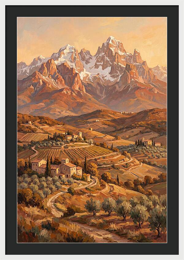 Snowcapped Mountains Overlooking Valleys