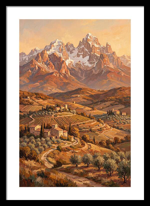 Snowcapped Mountains Overlooking Valleys
